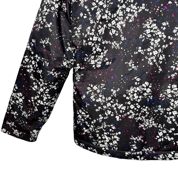 Roxy Black Floral Dry Flight Girl’s Snowboarding Faux Fur Hooded Jacket Sz XXL - Picture 12 of 13